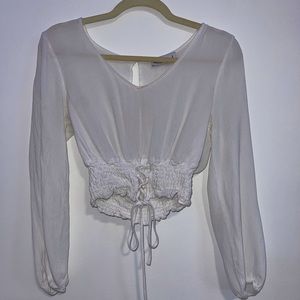 women’s hollister white blouse